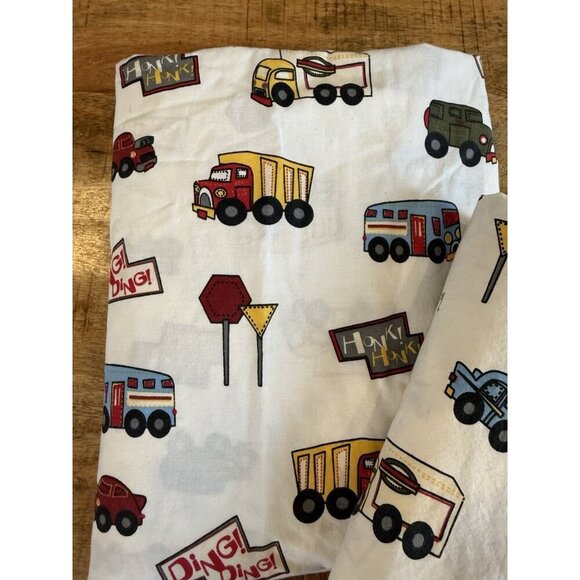 Kids' Do YOUR Room DYR Sheet Big Trucks Cars One Twin Flat Sheet Fabric Crafts 2 - Picture 3 of 4